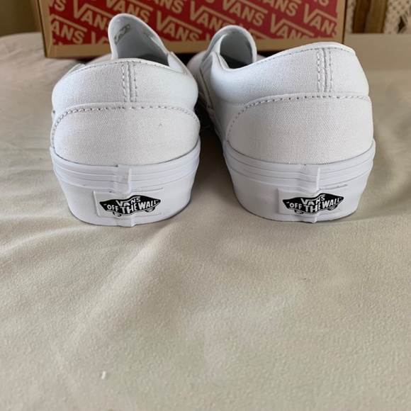 Vans White Slip-On Loafers - Picture 3 of 6